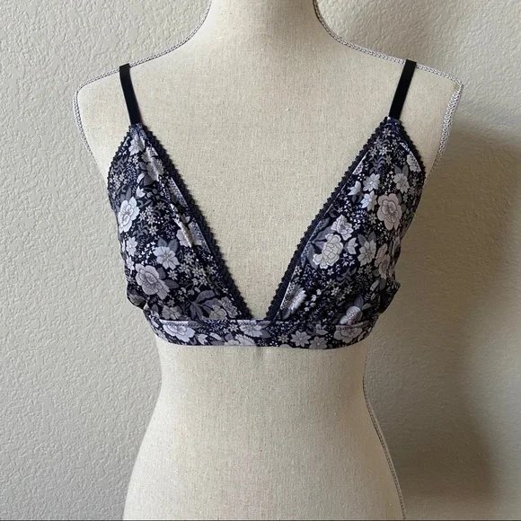 {Spell} Juniper Tri Bralette XXL Charcoal Floral